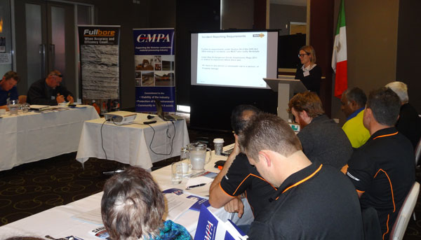 nita Macartney, WorkSafe Victoria presenting during the Blasting Workshop.